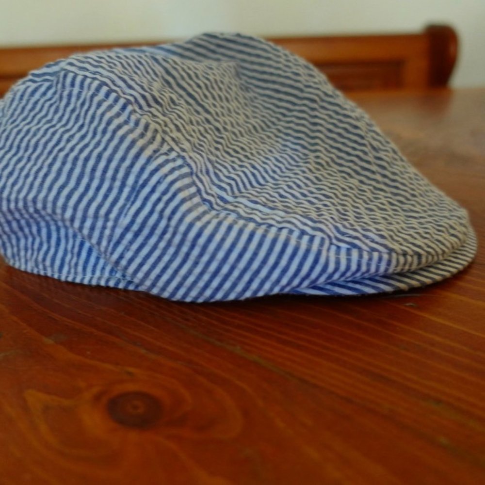 Kids Blue striped paper boy hat